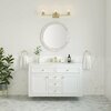 James Martin Vanities Chicago 48in Single Vanity, Glossy White w/ 3 CM Arctic Fall Top 305-V48-GW-3AF